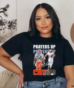 Prayers up Nick Chubb signature t shirt