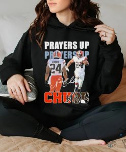 Prayers up Nick Chubb signature t shirt 1 Prayers up Nick Chubb signature t shirt