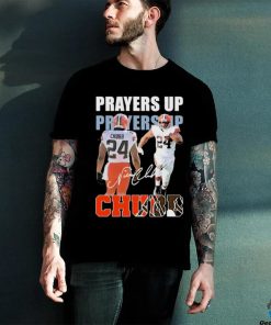 Prayers up Nick Chubb signature t shirt 2 Prayers up Nick Chubb signature t shirt