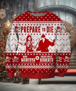 Prepare To Die Inigo Montoya Vs Dead Pirate Roberts Ugly Knitted Whiskey Christmas 3D Sweater For Men And Women