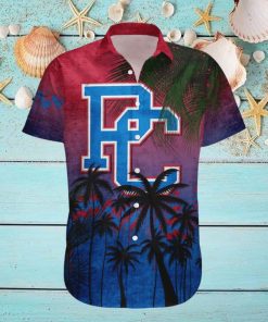 Presbyterian Blue Hose Hawaiian Shirt Summer Gift Coconut Tree Tropical Grunge Pattern For NCAA Fans