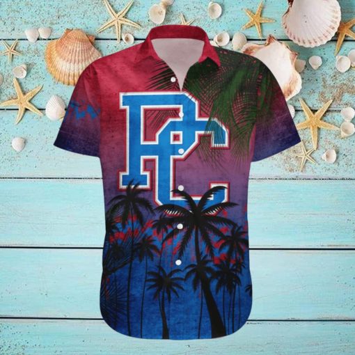 Presbyterian Blue Hose Hawaiian Shirt Summer Gift Coconut Tree Tropical Grunge Pattern For NCAA Fans