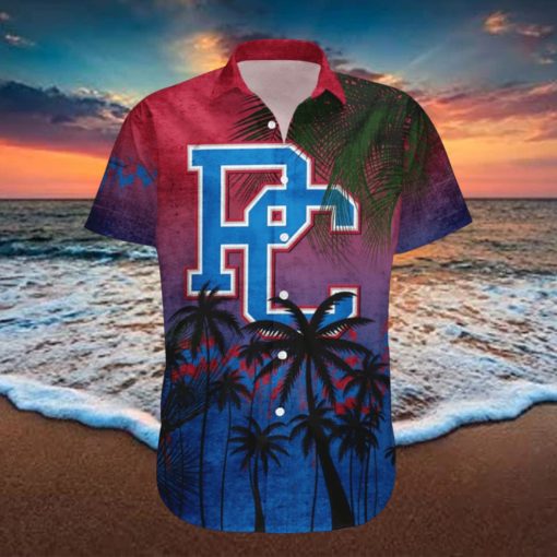 Presbyterian Blue Hose Hawaiian Shirt Summer Gift Coconut Tree Tropical Grunge Pattern For NCAA Fans