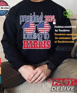 President 2024 Loading to Harris america glasses harris walz T shirt