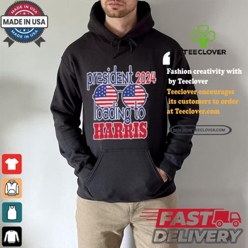 President 2024 Loading to Harris america glasses harris walz T shirt