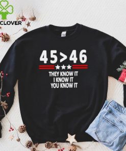 President 45th bester 46th they know it I know it you know it hoodie, sweater, longsleeve, shirt v-neck, t-shirt