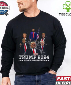 President Donald J Trump 2024 Never Surrender Cooling Performance Shirt