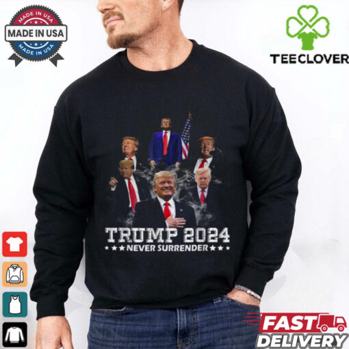 President Donald J Trump 2024 Never Surrender Cooling Performance Shirt