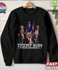 President Donald J Trump 2024 Never Surrender Cooling Performance Shirt