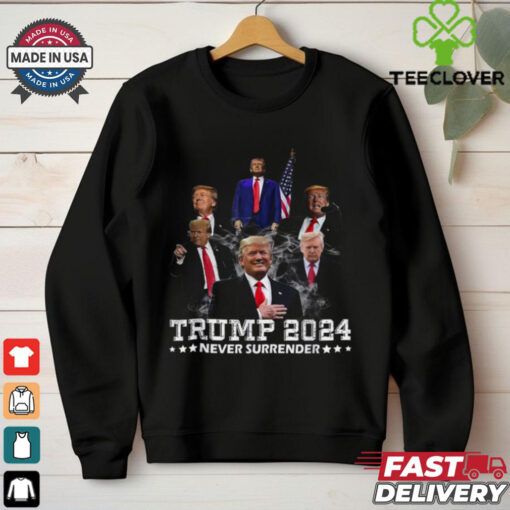 President Donald J Trump 2024 Never Surrender Cooling Performance Shirt