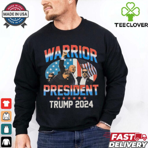 President Donald Trump WARRIOR PRESIDENT FIGHT FOR AMERICA Rally Shooting Shirt