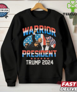 President Donald Trump WARRIOR PRESIDENT FIGHT FOR AMERICA Rally Shooting Shirt
