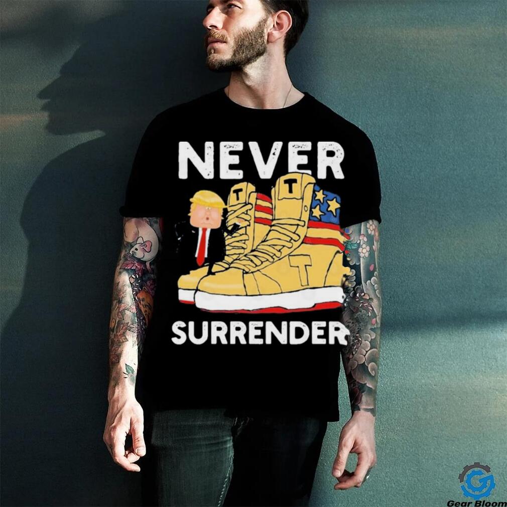President Trump Sneakers Never Surrender Shirt President Trump Sneakers Never Surrender Shirt