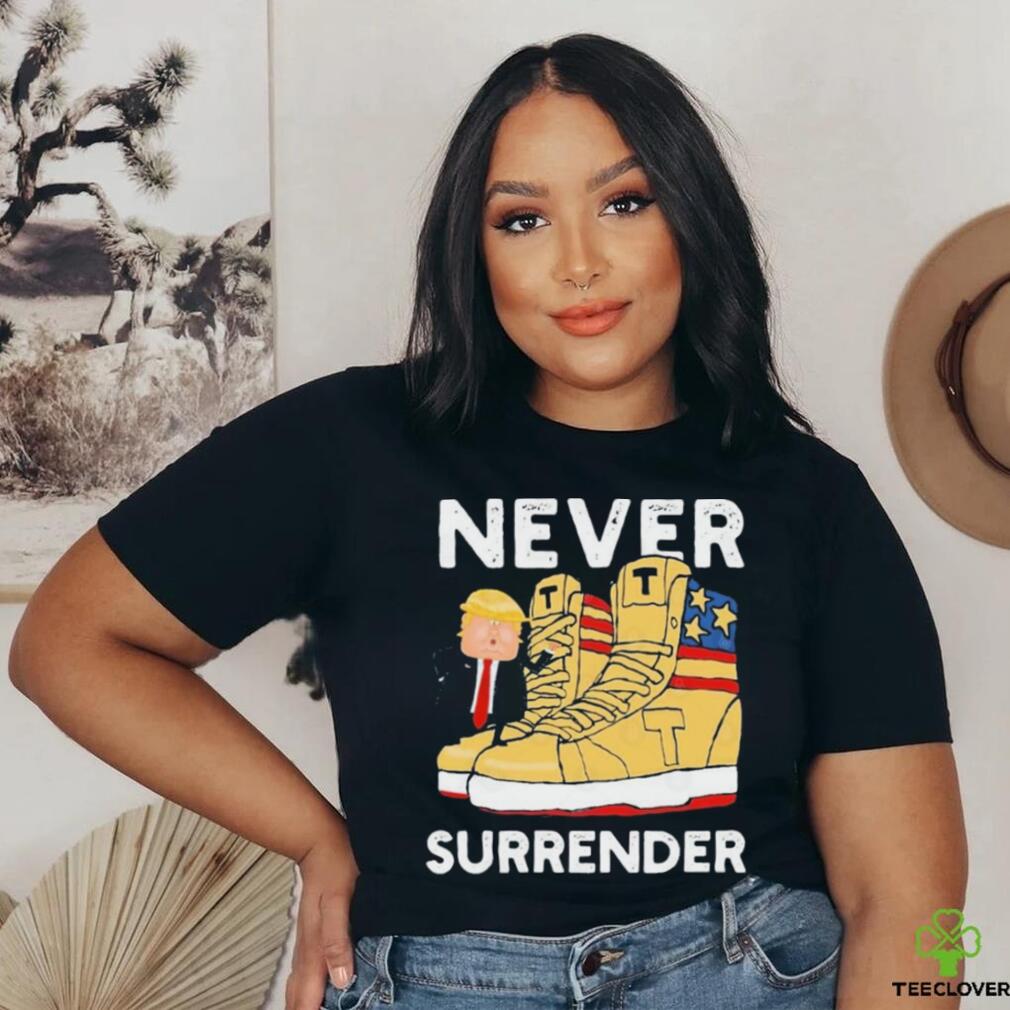 President Trump Sneakers Never Surrender Shirt President Trump Sneakers Never Surrender Shirt