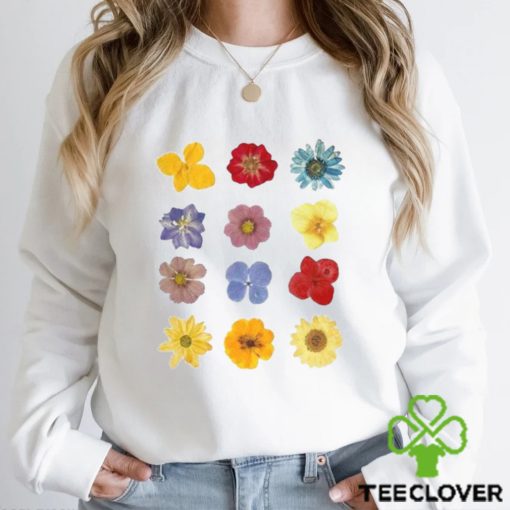 Pressed Flowers T Shirt Wildflower Shirt Motivation Classic Unisex