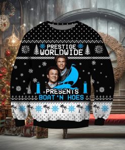 Prestige Worldwide Presents Boat’N Hoes Ugly Knitted Whiskey Christmas 3D Sweater For Men And Women