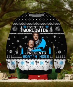 Prestige Worldwide Presents Boat’N Hoes Ugly Knitted Whiskey Christmas 3D Sweater For Men And Women