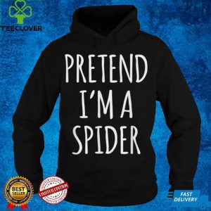 Pretend Im A Spider Costume Funny Lazy Halloween Party T Shirt