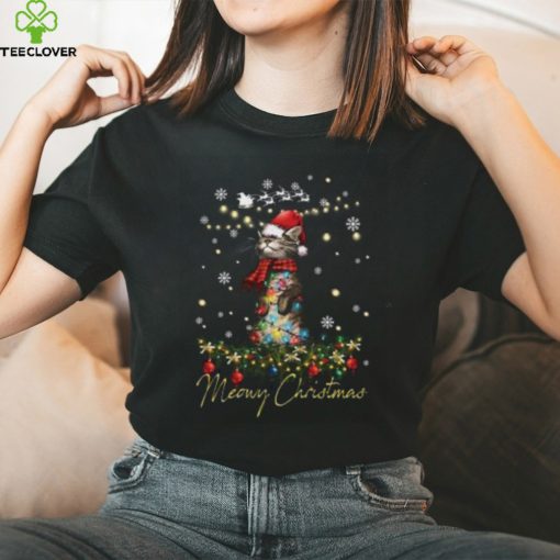 Pretty Meowy Christmas Lovely Christmas Cat Tree T Shirt