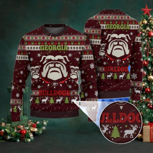 Pride Georgia Bulldogs Ugly Christmas Sweater Crimson Red And White