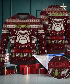 Pride Georgia Bulldogs Ugly Christmas Sweater Crimson Red And White