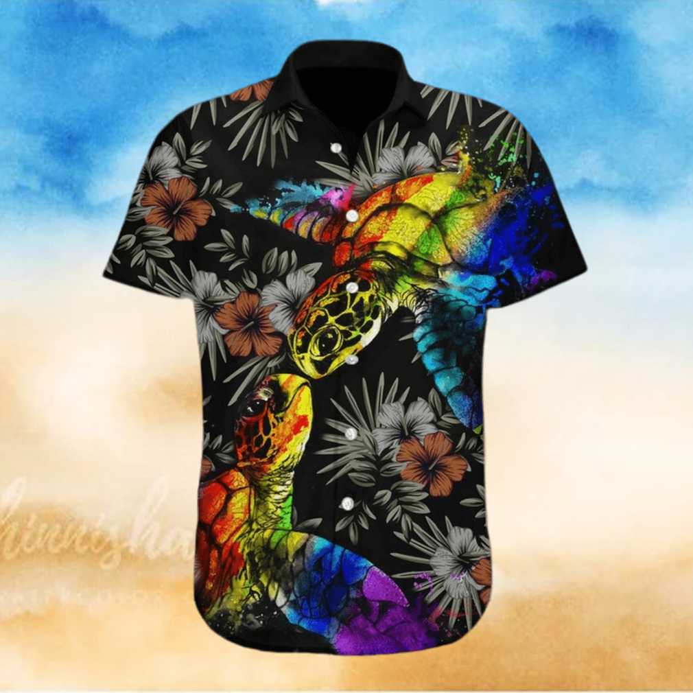 Pride Hawaiian Shirt Gift For Gay Colorful Turtle Lgbt Flower Design Hawaiian Shirt Pride Hawaiian Shirt Gift For Gay Colorful Turtle Lgbt Flower Design Hawaiian Shirt