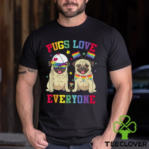 Pride Parade Pugs Love Everyone LGBT Pugs Gay Pride LGBT T Shirt