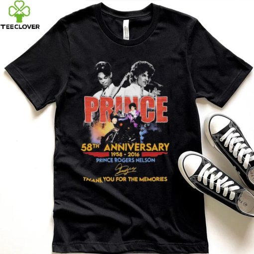Prince Rogers Nelson 58th Anniversary 1958 2016 Thank You For The Memories Signatures Shirt