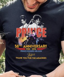 Prince Rogers Nelson 58th Anniversary 1958 2016 Thank You For The Memories Signatures Shirt