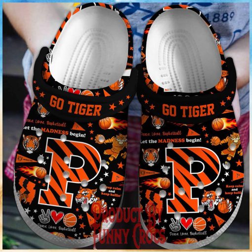 Princeton Tigers NCAA Black Crocs Shoes