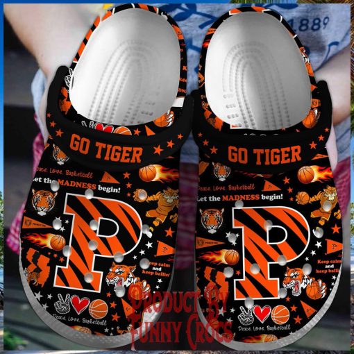 Princeton Tigers NCAA Black Crocs Shoes