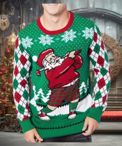 Printed Santa Claus Christmas Ugly Sweater