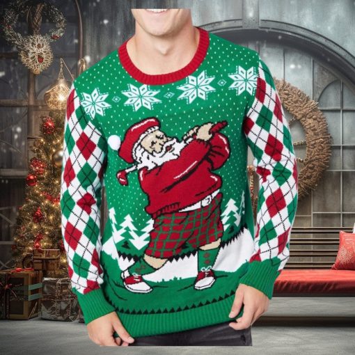 Printed Santa Claus Christmas Ugly Sweater