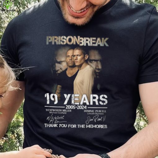 Prison Break 19 Years 2005 2024 Wentworth Miller Thank You For The Memories T Shirt