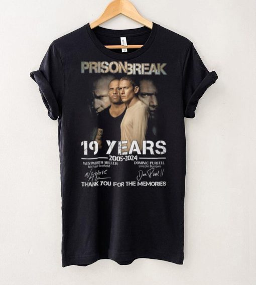 Prison Break 19 Years 2005 2024 Wentworth Miller Thank You For The Memories T Shirt