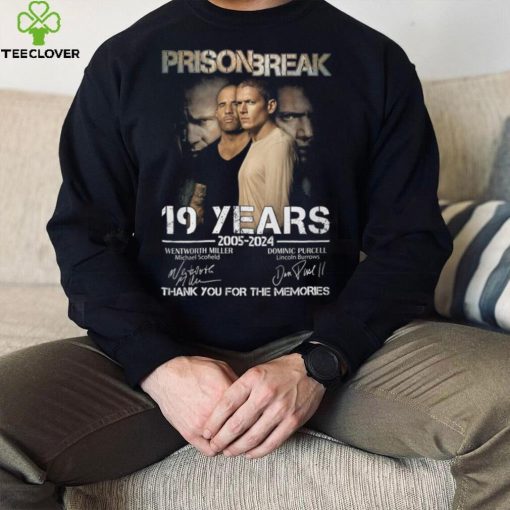 Prison Break 19 Years 2005 2024 Wentworth Miller Thank You For The Memories T Shirt