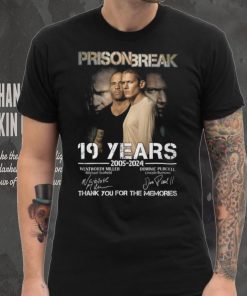 Prison Break 19 Years 2005 2024 Wentworth Miller Thank You For The Memories T Shirt