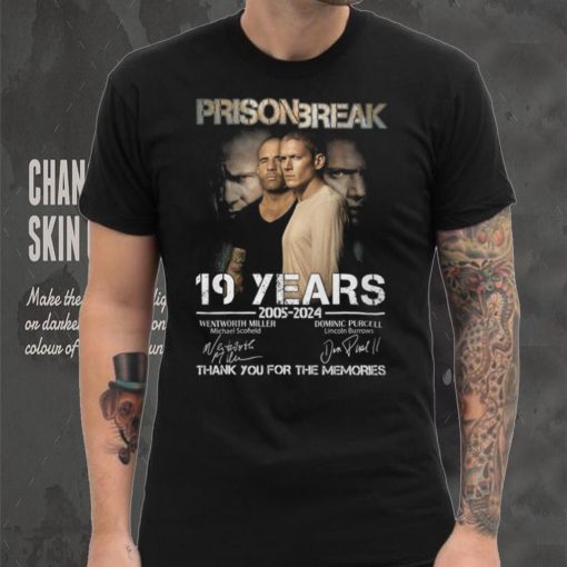 Prison Break 19 Years 2005 2024 Wentworth Miller Thank You For The Memories T Shirt