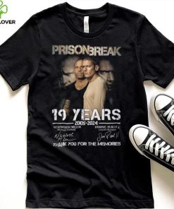 Prison Break 19 Years 2005 2024 Wentworth Miller Thank You For The Memories T Shirt