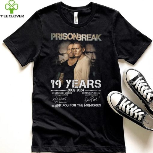 Prison Break 19 Years 2005 2024 Wentworth Miller Thank You For The Memories T Shirt