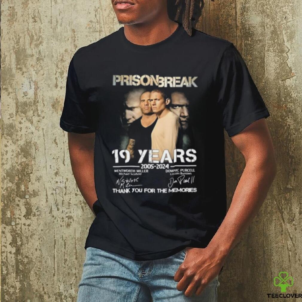 Prison Break 19 Years Of 2005 2024 Thank You For The Memories Signatures Shirt Prison Break 19 Years Of 2005 2024 Thank You For The Memories Signatures Shirt