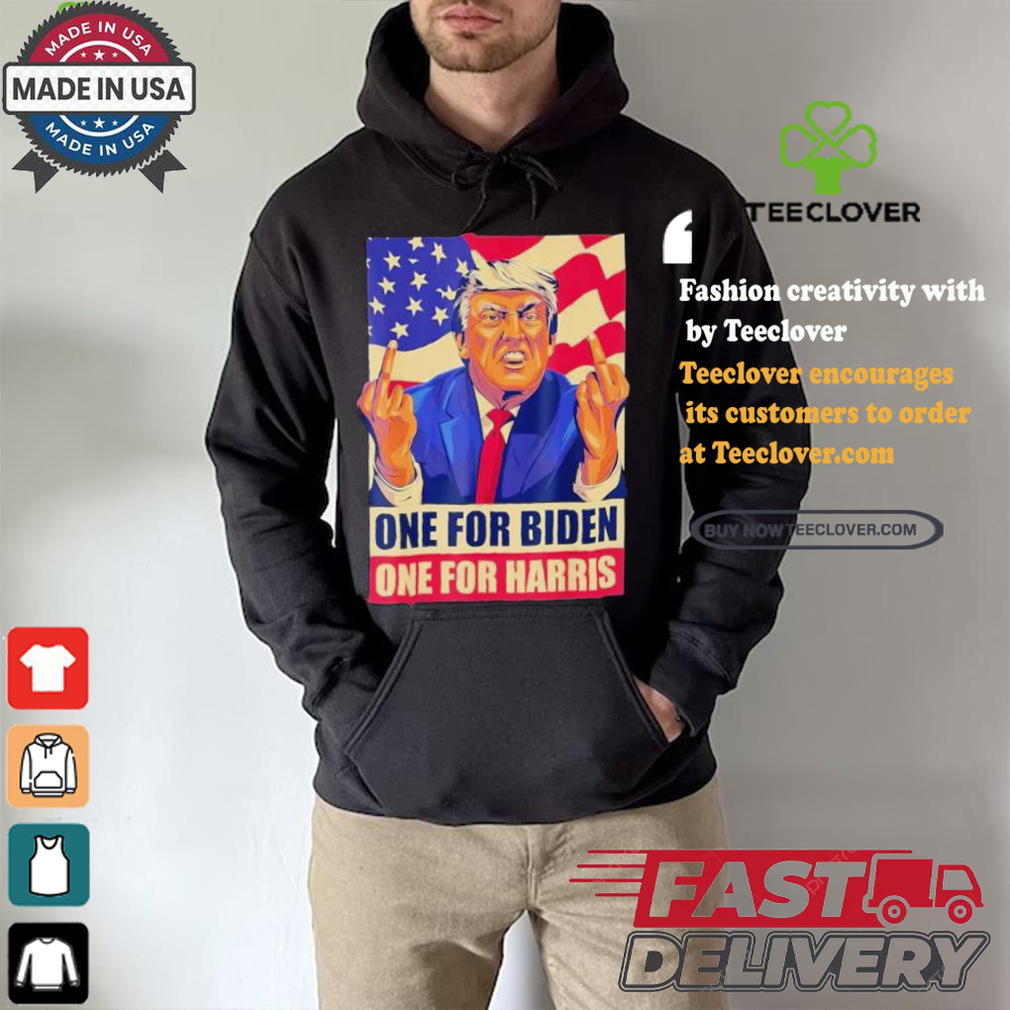 Pro Trump Anti Kamala Harris Joe Biden 2024 Election Vote Trump Middle Finger One For Joe One For Kamala T shirt Pro Trump Anti Kamala Harris Joe Biden 2024 Election Vote Trump Middle Finger One For Joe One For Kamala T shirt