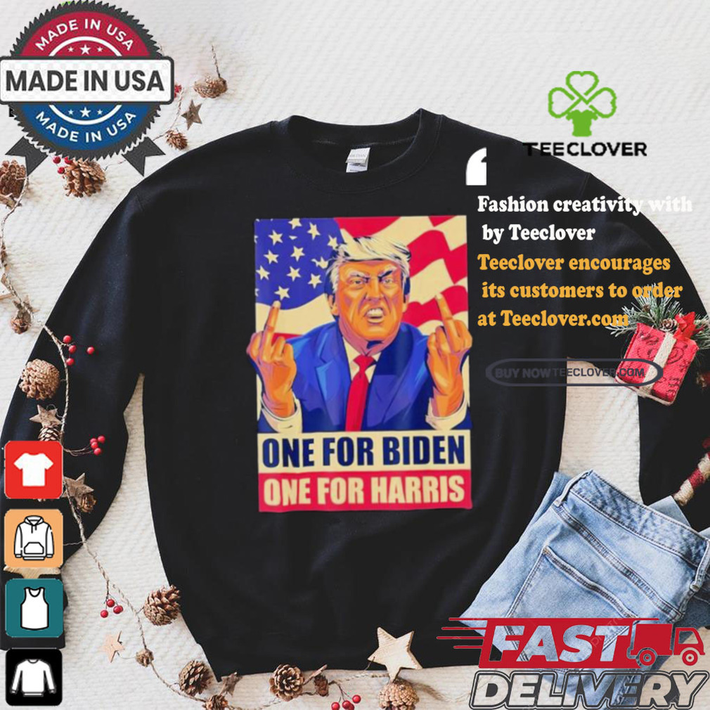 Pro Trump Anti Kamala Harris Joe Biden 2024 Election Vote Trump Middle Finger One For Joe One For Kamala T shirt Pro Trump Anti Kamala Harris Joe Biden 2024 Election Vote Trump Middle Finger One For Joe One For Kamala T shirt