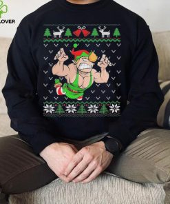 Pro Wrestling Flying Elf Christmas Ugly Shirt