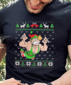 Pro Wrestling Flying Elf Christmas Ugly Shirt