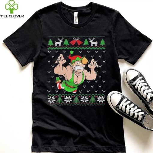 Pro Wrestling Flying Elf Christmas Ugly Shirt