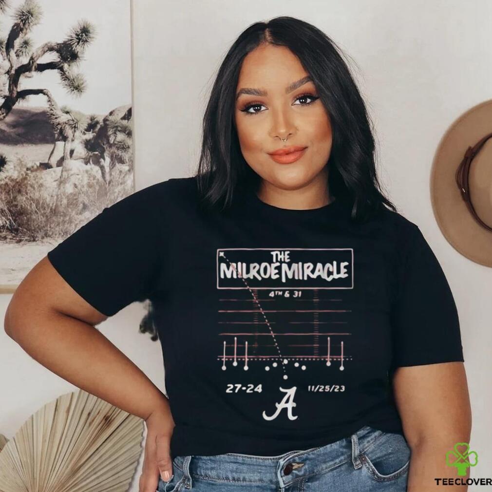 Product Alabama Football the jalen milroe miracle T shirt Product Alabama Football the jalen milroe miracle T shirt