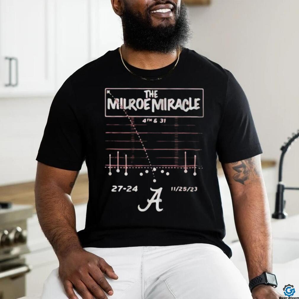 Product Alabama Football the jalen milroe miracle T shirt Product Alabama Football the jalen milroe miracle T shirt
