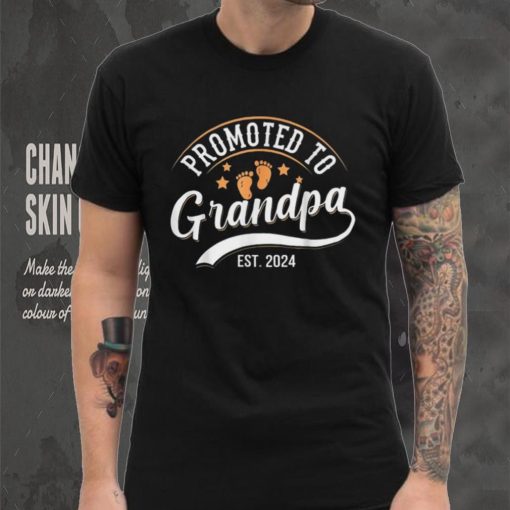 Promoted To Grandpa Est 2024 Gift For Father’s Day In 2024 Unisex Tank Top