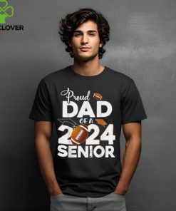 Proud 2024 Senior Football Graduate Dad Tee Shirt